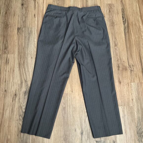 Bocaccio Uomo‎ 44R 38x30 2Pc Dark Gray 3 Button Suit Jacket Pleated Front Pants - Picture 10 of 15